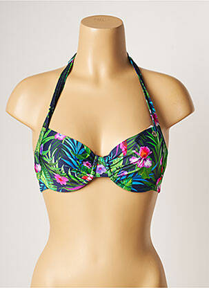 Haut de maillot de bain stretch haut soutien-gorge emboitant vert BANANA MOON femme
