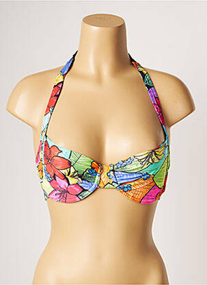 Haut de maillot de bain stretch haut soutien-gorge emboitant rouge BANANA MOON femme