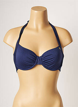 Haut de maillot de bain stretch haut soutien-gorge emboitant bleu BANANA MOON femme