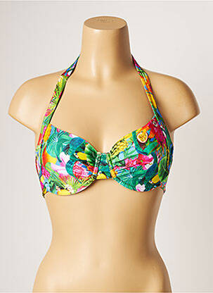 Haut de maillot de bain stretch haut soutien-gorge emboitant vert BANANA MOON femme