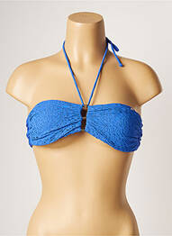Haut de maillot de bain stretch haut bandeau bleu BANANA MOON femme