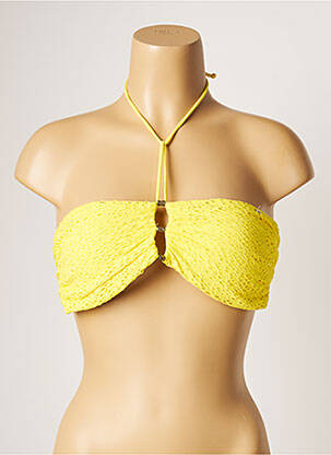Haut de maillot de bain stretch haut bandeau jaune BANANA MOON femme