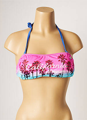 Haut de maillot de bain stretch haut soutien-gorge moulé bleu BANANA MOON femme