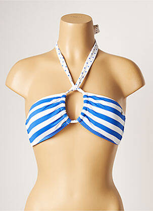 Haut de maillot de bain stretch haut bandeau bleu BANANA MOON femme