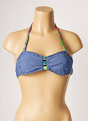 Haut de maillot de bain stretch haut bandeau bleu BANANA MOON femme