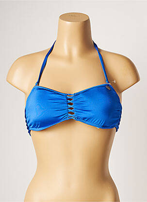 Haut de maillot de bain stretch haut bandeau bleu BANANA MOON femme