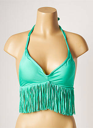Haut de maillot de bain stretch haut soutien-gorge avec mousse de rembourrage amovible vert BANANA MOON femme