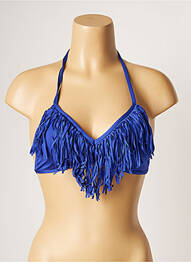Haut de maillot de bain stretch haut soutien-gorge avec mousse de rembourrage amovible bleu BANANA MOON femme