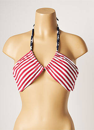 Haut de maillot de bain stretch haut soutien-gorge avec mousse de rembourrage amovible rouge BANANA MOON femme