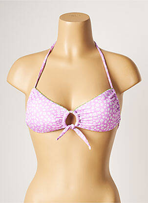 Haut de maillot de bain stretch haut soutien-gorge avec mousse de rembourrage amovible violet BANANA MOON femme