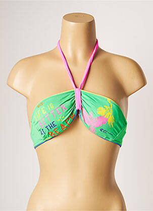 Haut de maillot de bain stretch haut bandeau vert BANANA MOON femme