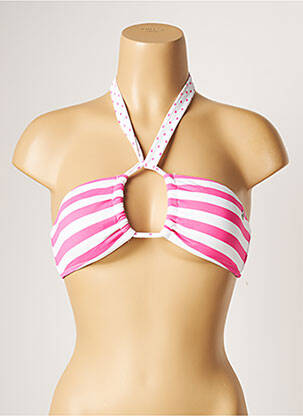 Haut de maillot de bain stretch haut bandeau rose BANANA MOON femme