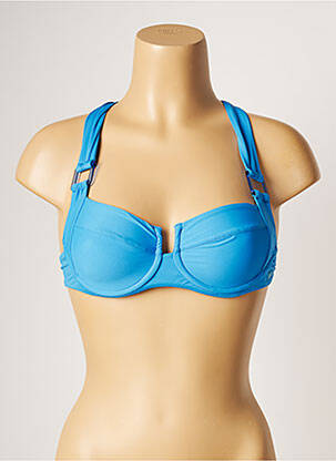 Haut de maillot de bain stretch haut soutien-gorge emboitant bleu BANANA MOON femme