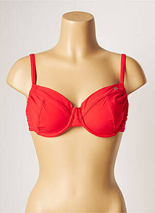 Haut de maillot de bain stretch haut soutien-gorge emboitant rouge BANANA MOON femme