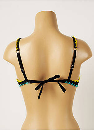 Haut de maillot de bain fermeture liens à nouer haut soutien-gorge moulé noir BANANA MOON femme