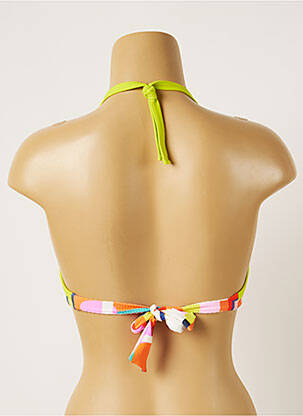 Haut de maillot de bain fermeture liens à nouer haut soutien-gorge moulé orange BANANA MOON femme