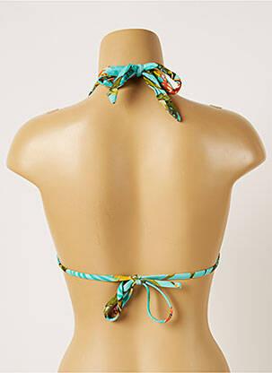 Haut de maillot de bain fermeture liens à nouer haut soutien-gorge push-up bleu BANANA MOON femme