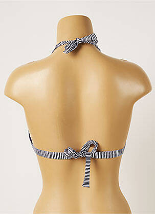 Haut de maillot de bain fermeture liens à nouer haut soutien-gorge moulé bleu BANANA MOON femme