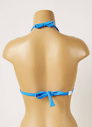 Haut de maillot de bain fermeture liens à nouer haut soutien-gorge moulé bleu BANANA MOON femme