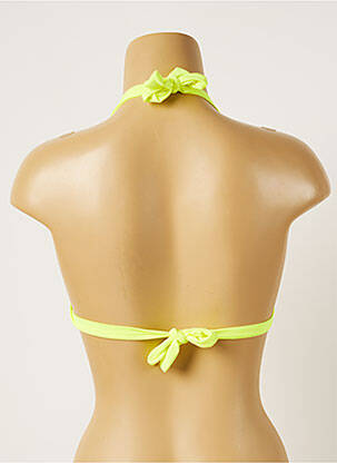 Haut de maillot de bain fermeture liens à nouer haut soutien-gorge moulé jaune BANANA MOON femme
