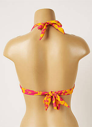 Haut de maillot de bain fermeture liens à nouer haut soutien-gorge push-up orange BANANA MOON femme