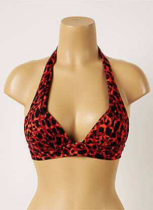 Haut de maillot de bain fermeture liens à nouer haut soutien-gorge push-up rouge BANANA MOON femme