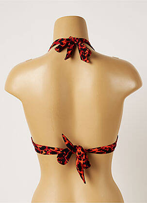 Haut de maillot de bain fermeture liens à nouer haut soutien-gorge push-up rouge BANANA MOON femme