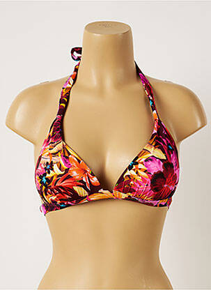 Haut de maillot de bain fermeture liens à nouer haut soutien-gorge push-up rose BANANA MOON femme