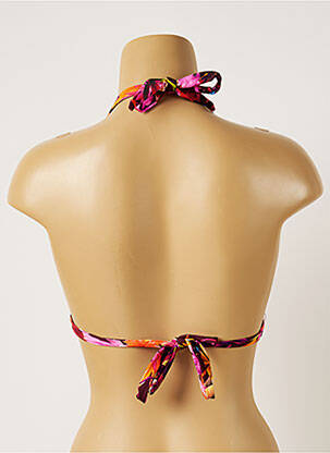 Haut de maillot de bain fermeture liens à nouer haut soutien-gorge push-up rose BANANA MOON femme