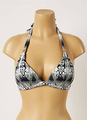 Haut de maillot de bain fermeture liens à nouer haut soutien-gorge push-up gris BANANA MOON femme