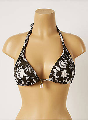 Haut de maillot de bain fermeture liens à nouer haut soutien-gorge push-up vert BANANA MOON femme