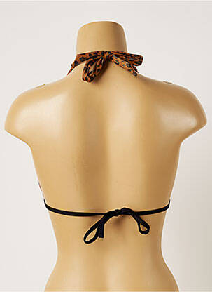 Haut de maillot de bain fermeture liens à nouer haut soutien-gorge push-up marron BANANA MOON femme