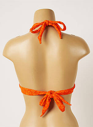Haut de maillot de bain fermeture liens à nouer haut soutien-gorge push-up orange BANANA MOON femme