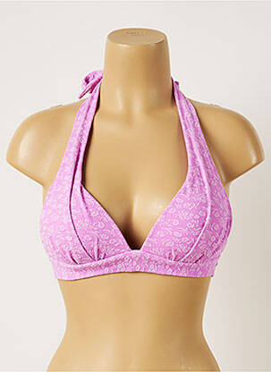Haut de maillot de bain fermeture liens à nouer haut soutien-gorge push-up violet BANANA MOON femme