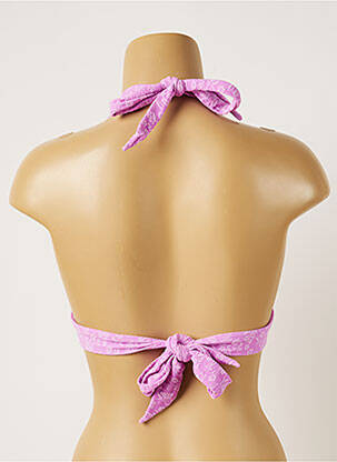 Haut de maillot de bain fermeture liens à nouer haut soutien-gorge push-up violet BANANA MOON femme