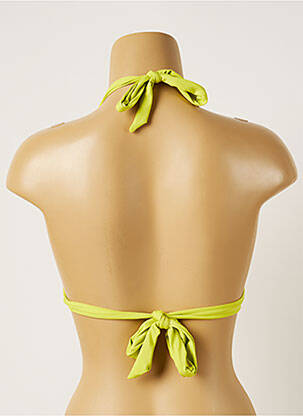 Haut de maillot de bain fermeture liens à nouer haut soutien-gorge push-up vert BANANA MOON femme
