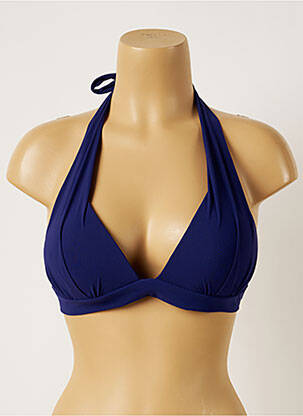 Haut de maillot de bain fermeture liens à nouer haut soutien-gorge push-up bleu BANANA MOON femme