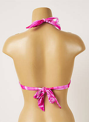 Haut de maillot de bain fermeture liens à nouer haut soutien-gorge push-up rose BANANA MOON femme