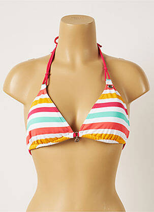 Haut de maillot de bain fermeture liens à nouer haut soutien-gorge moulé rose BANANA MOON femme