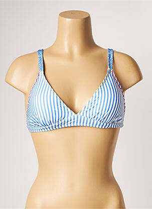 Haut de maillot de bain stretch haut soutien-gorge avec mousse de rembourrage amovible bleu BANANA MOON femme