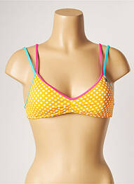 Haut de maillot de bain stretch haut soutien-gorge avec mousse de rembourrage amovible jaune BANAN M femme