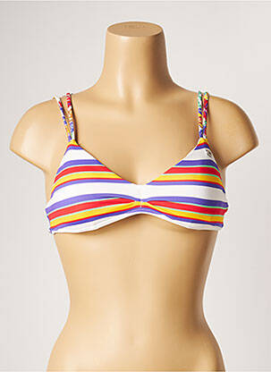 Haut de maillot de bain stretch haut soutien-gorge avec mousse de rembourrage amovible beige BANANA MOON femme