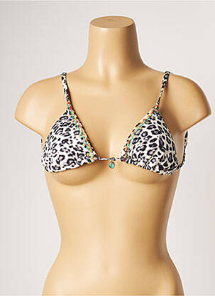 Haut de maillot de bain stretch haut soutien-gorge avec mousse de rembourrage amovible beige BANANA MOON femme
