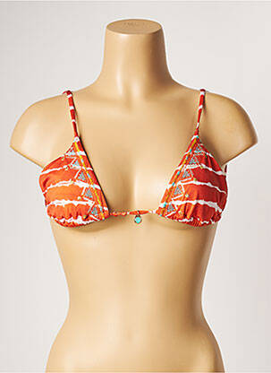 Haut de maillot de bain fermeture liens à nouer haut soutien-gorge avec mousse de rembourrage amovible orange BANANA MOON femme