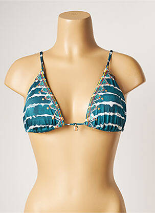Haut de maillot de bain fermeture liens à nouer haut soutien-gorge avec mousse de rembourrage amovible vert BANANA MOON femme
