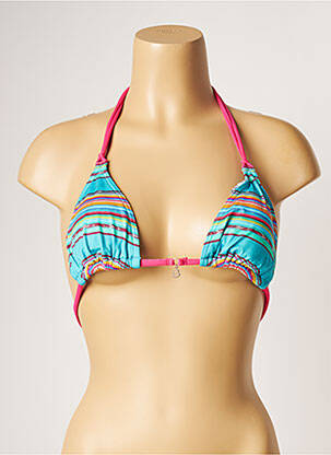 Haut de maillot de bain stretch haut soutien-gorge avec mousse de rembourrage amovible bleu BANANA MOON femme