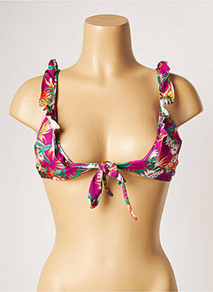Haut de maillot de bain stretch haut soutien-gorge avec mousse de rembourrage amovible violet BANANA MOON femme