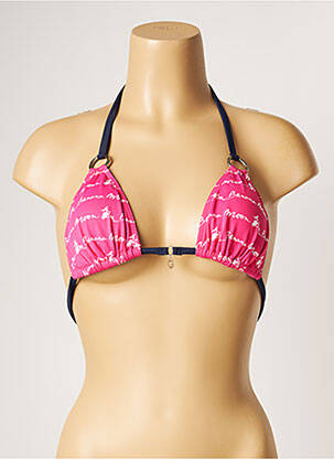 Haut de maillot de bain fermeture liens à nouer haut soutien-gorge avec mousse de rembourrage amovible rose BANANA MOON femme