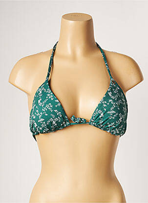 Haut de maillot de bain stretch haut soutien-gorge avec mousse de rembourrage amovible vert BANANA MOON femme
