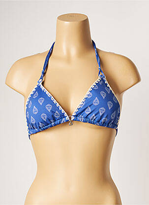 Haut de maillot de bain stretch haut soutien-gorge avec mousse de rembourrage amovible bleu BANANA MOON femme
